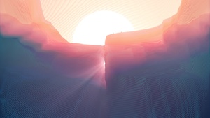 Sunset, Mars, Grand Canyon, Illustration, 4K wallpaper