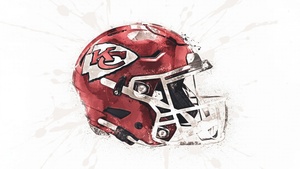 Kansas City Chiefs, Helmet, NFL team, American football team, White background, 4K wallpaper