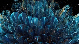 Digital flower, Oppo Find N, Stock, AMOLED, 4K wallpaper
