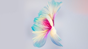Huawei P50 Pocket, Stock, Girly backgrounds, White background, Pastel background, 4K wallpaper