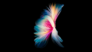 Huawei P50 Pocket, AMOLED, Stock, Girly backgrounds, Black background, 4K wallpaper