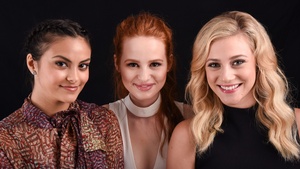 Camila Mendes, Lili Reinhart, Black background, 4K wallpaper