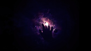 Hand, Looking up at Sky, Galaxy, Nebula, Planets, Purple background, Dark background, Stars, Night, 4K wallpaper