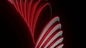 3D Render, Geometric, Illustration, Black background, Pattern, Red lighting, 4K wallpaper