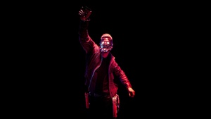 Star-Lord, AMOLED, Guardians of the Galaxy, Marvel Superheroes, Black background, 4K wallpaper