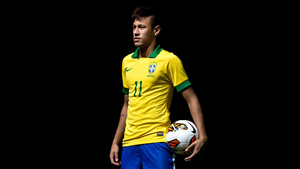Neymar Jr, Black background, Brazilian Football Player, AMOLED, 4K wallpaper