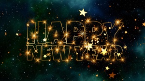 Happy New Year, Stars, Girly backgrounds, January, 4K wallpaper