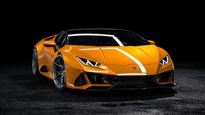 Lamborghini Huracan EVO, Dark background, 4K wallpaper