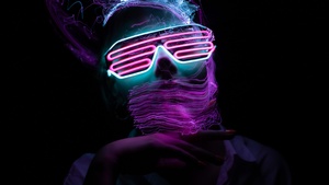 Woman face, Dark background, Creative, Long exposure, 4K wallpaper