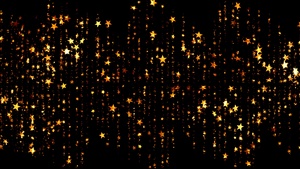 Christmas Stars, Black background, Shining, Christmas decoration, Gold, Festival, Pattern, Navidad, Noel, 4K wallpaper