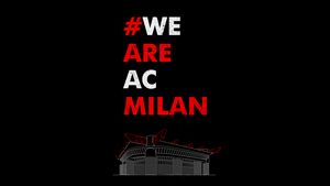 AC Milan, Football club, Black background, AMOLED, 4K wallpaper