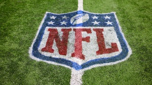 NFL, Logo, Grass field, 4K wallpaper