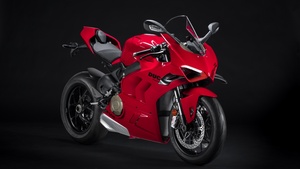 Ducati Panigale V4, Sports bikes, 2022, Red bikes, Dark background, 4K wallpaper