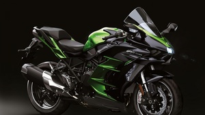 Kawasaki Ninja H2 SX, Sports bikes, 2022, Dark background, 4K wallpaper