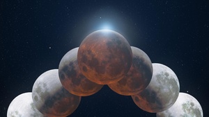 Moon, Eclipse, Lunar Eclipse, Sunlight, Astrophotography, 4K wallpaper