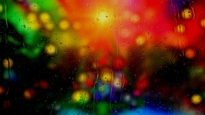 Rain drops, Bokeh Background, Multicolor, Window, Texture, 4K wallpaper