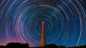 Australia, Star Trails, Night time, Circular, Astronomy, Long exposure, Outer space, 4K wallpaper