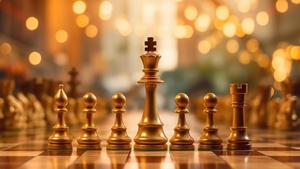 King (Chess), Pawn (Chess), Ultrawide, Chess pieces, Chessboard, 4K wallpaper