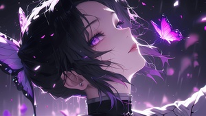 Shinobu Kocho, Purple aesthetic, Demon Slayer: Kimetsu no Yaiba, 4K wallpaper