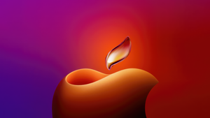 Apple logo, Gradient background, Aesthetic, 4K wallpaper