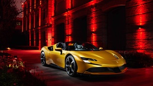 Ferrari SF90 Spider, Exotic car, Plug-In Hybrid, Sports cars, 2021, 4K wallpaper