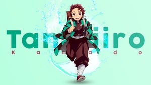 Tanjiro Kamado, Green aesthetic, Demon Slayer: Kimetsu no Yaiba, 4K wallpaper