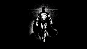 Superman, Monochrome, AMOLED, DC Superheroes, Black background, DC Comics, 4K wallpaper
