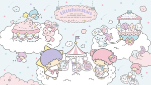 Little Twin Stars, Pastel, Aesthetic, Kiki and Lala, Cartoon, Sanrio, 4K wallpaper