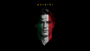 AC Milan, Football player, Black background, AMOLED, 4K wallpaper