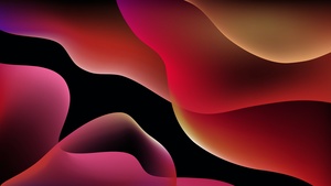 Blob Background, iOS, Stock, Orange, Curves, Digital Art, Pattern, 4K wallpaper