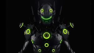 Genji, Overwatch, Dark background, 4K wallpaper