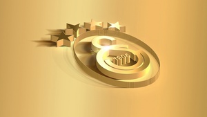 Galatasaray, 3D background, Logo, Turkish sports club, Football club, Golden background, 4K wallpaper