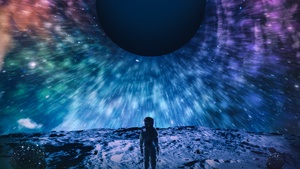 Astronaut, Wanderer, Surreal, Planet, Cosmos, Universe, 4K wallpaper