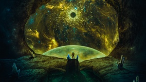 Astronaut, Explorer, Wanderer, Planets, Cosmos, Surreal, 4K wallpaper
