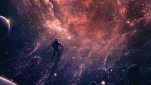 Astronaut, Black hole, Deep space, Universe, Cosmos, Surreal, Outer space, 4K wallpaper