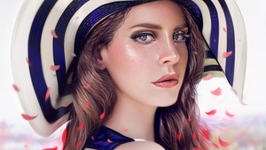 Lana Del Rey, Beautiful, Portrait, Digital composition, American singer, 4K wallpaper