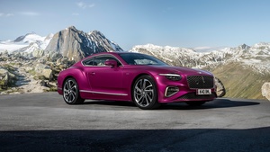 Bentley Continental GT Speed, Purple aesthetic, 2024, Outdoor, 4K wallpaper