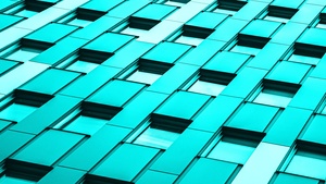 Modern, Office building, Glass building, Teal, Turquoise, 4K wallpaper