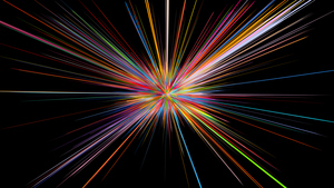Explosion, Stellar, Colorful, Render, Black background, Fireworks, CGI, Abstract lines, 4K wallpaper