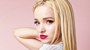 Dove Cameron, Beautiful singer, Closeup, American singer, Pastel background, 4K wallpaper