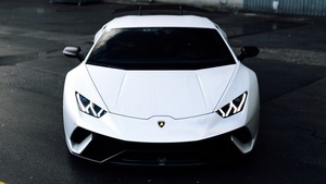 Lamborghini Huracan, White cars, 4K wallpaper