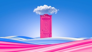 Clouds, Waves, Colorful, Blue Sky, Bliss, Surreal, 4K wallpaper