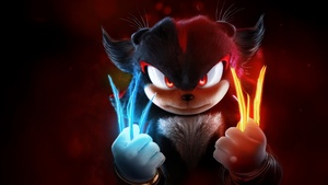 Sonic the Hedgehog 3, Shadow, 2024 Movies, Dark background, Shadow the Hedgehog, 4K wallpaper