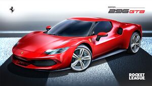 Rocket League, Ferrari 296 GTB, Red cars, 4K wallpaper