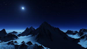Antarctica, Mountain range, Glacier, Snow covered, Night sky, Moonlight, Stars, Landscape, Scenery, 4K wallpaper