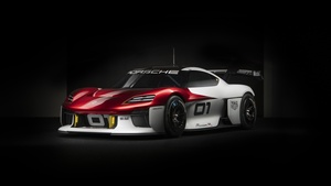 Porsche Mission R, Electric Sports cars, Black background, 2021, 4K wallpaper