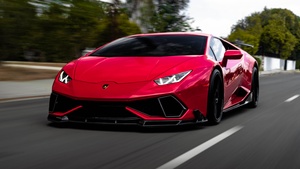 Lamborghini Huracan, Red cars, 4K wallpaper
