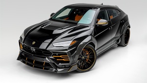 Lamborghini Urus, Black Edition, Black cars, White background, 4K wallpaper