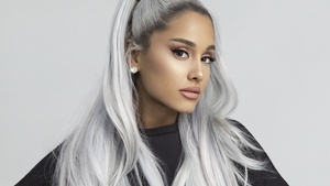 Ariana Grande, Portrait, American singer, White background, 4K wallpaper