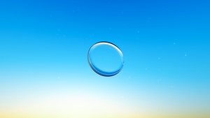 Droplet, Glass, Clear sky, Water drop, Transparent, Blue Sky, 4K wallpaper